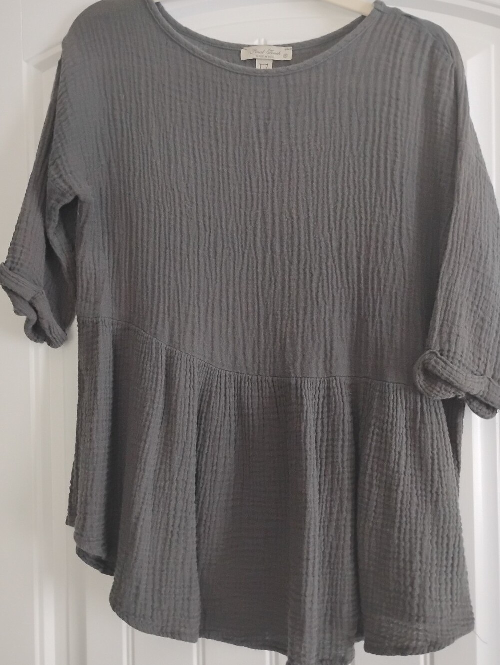 Like New 100% Cotton Gauze in Charcoal
